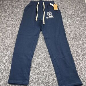 US Navy Sweatpants Men Small Navy Blue Pro-Weave Fleece Lounge Pants 26x33 New